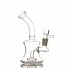 Mini Hookahs Glass Bong Water Tubs 6,7 polegadas Globo Recycler Bubbler com tigela Ocessório de fumaça de tubo de óleo da tigela