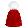Nowa moda dziecięca dzianina kapelusz czapki pompon kapelusz zimowy wysokiej jakości dzieci dziecko ciepły czapka pluszowa czapka bawełna