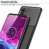 Niepoślizgowe włókno włókna wstrząsowe do wstrząsu Slim Fit Soft TPU Gel Case dla Moto Edge + Hyper One Fusion Plus One Vision Moto G Styus G Power E7