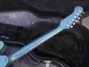 China guitarra elétrica loja oem guitarra elétrica oca jazz guitarra metálica cor azul pode ser customi7548261