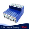 32PCS Аккумуляторные батареи 3.2V 90Ah призматический lifepo4 Клеточные клетки перезаряжаемые литий-железо для эв батареи солнечной системы ЕС Tax Free