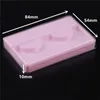 3 في 1 شفافة الأبيض الوردي الرموش التغليف البلاستيكية صندوق كاذبة الرموش علبة التخزين غطاء تحديد حالة شفاف غطاء مسح صينية