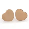 2019 Popular Earrings Stainless Steel Heart Earrings Hypoallergenic titanium steel rose gold silver stud earrings for woman