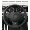 Hand-stitched Black Artificial Leather Car Steering Wheel Cover for BMW E60 E63 E64 Cabrio M6 2005-2010 Accessories