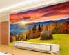 3D paesaggio wallpaper colorato tramonto incandescente bello fantasia paesaggio naturale romantico scenario decorativo seta 3d murale carta da parati