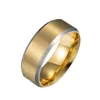 2021 neue Mode Ringe Matt Edelstahl Finger Ring Männer Ringe Größe 6-13 Schmuck Schwarz Gold Ring