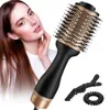 Een Stap Droger Volumizer Hot Air Negatieve Ionen Salon Haar Styler Curler Stijltang Blow Spin Borstel Voor Vrouwen DS