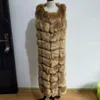 10 stappen 120 cm Super Lange Bont Vest Winter Vrouwen Luxe Faux Fur Vest Harige Slanke Vrouw Nep Plus size Faux wj1342