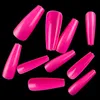 100pcs/box Ballerina Fake Nails Coffin Press on Nail Art Tips Manicure Full Cover Matte Long Pink Red Blue False Nail Extension