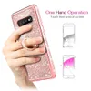 Shining Glitter Magnetic Finger Case för Samsung Galaxy S10 S10e S8 S9 Plus A5 A7 2018 A6 A8 Note 8 9 10 Bling 360 Ring Back Cover8973566
