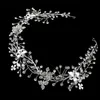 Delicate Pearl Rhinestone Bruid Hoofdband Haarvine Handgemaakte Bruids Bruiloft Haar stuk Accessoires Sieraden Drop Shipping