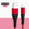 Cavi Micro USB tipo-c Rete per pesci in metallo intrecciata OD5.0 Cavo dati di ricarica rapida per caricabatterie per telefono cellulare Android Samsung ininterrotto