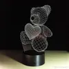 2020 new night lamps and strange little bear 3D night light led induction night light creative smart home usb desk lamp