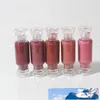 New Arrival DIY Pusty połysk Rury z pędzlem 5ml Plastikowy Cute Candy Shape Gloss Rurki Kosmetyczne Próbki Pojemniki 20 sztuk