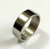 30pcs/lot Silver Simple Plain 8mm Width Fashion Stainless Steel Rings For Men Wholesale Jewelry Lots