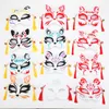 Japanese Fox Masks Handmålad stil PVC Fox Cat Mask Cosplay Masquerade Festival Ball Kabuki Kitsune Cosplay Costume JK2009PH9802295