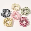 Sweet Scrunchie Elastic Hair Bands Dot Plaid Scrunchies Women stretchy Headbands Girls Hair ties Floral Hair Accessories