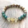 MG0917 8 MM Picture Jasper Bracelet Yellow Crystal Citrine Bracelet High Quality Moss Agates Chakra Meditation Jewelry249x