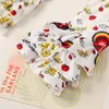 Thanksgiving Day Kids Clothing Sets Turkey Letter Print Long Sleeve Top + Flare Trousers 2Pcs/Set Maple Leaf Outfits M2640