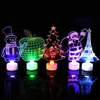 Décorations de Noël pour la mode à la maison Ornements de décoration de Noël Veilleuse colorée LED Décorations décoratives pour arbres de Noël