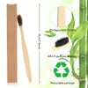 10pcs Bambus szczoteczki do zębów Ekologiczny produkt wegański pędzel zębowy tęczowy czarny drewniany miękki błonnik dorośli Zestaw podróży do pielęgnacji jamy ustnej1847519