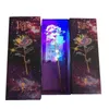 Apresenta novo colorido LED Artificial Flor Luz Ouro 24K Foil Luminous Rose único e presentes de casamento Caixa de presente para o Dia dos Namorados