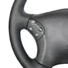 Coprivolante per auto personalizzato in vera pelle nera fai-da-te per accessori auto Mercedes Benz W203 Classe C 2001-2007