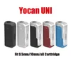 Originale yocan uni mod olio vaporizzazione e scatola di sigarette mod per tutta la larghezza delle cartucce vuote preriscaldamento tensione regolabile modbile 10 colori