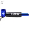 ホーネットの電池式ミニアルミニウム喫煙パイプ60mmキーホルダーの金属タバコのハーブの配管手スプーンのパイプポケットサイズポータブル
