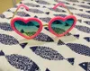 Fashion Children Heart Shape Marco de metal Gafas de sol UV400 ADUMBRALES Niños Biy Girl Beach Eyeglasses Party Decor4601525