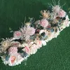 Fiore di rosa di seta Decorazione principale della strada Decorazione di sfondo di nozze Decorazione di fiori di peonia artificiale Decorazione di fiori da parete