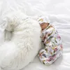 الرضع حديثي الولادة الطفل قمط النوم أكياس الكرتون الحيوانات المزين بالأزهار الطفل الشاش بطانيات + هات الطفل لينة شرنقة النوم كيس مع القبعة