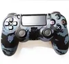 Färger Silikon Camo Protective Skin Case för Sony Dualshock 4 PS4 DS4 Pro Slim Controller Anti Slip Case