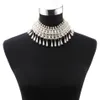 Chunky Bead Statement Teardrop Hanger Gesimuleerde Pearl Choker Ketting Voor Vrouwen Goud Kleur Ketting Kraag Neck-Lace