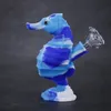 Narghilè acqua bong 6 pollici forma animale tubi di fumo in silicone pet pacchetto tubo gorgogliatore linea crepa cool dab rig pieghevole