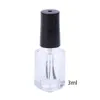 3/5/10/15ml Empty Nail Polish Glass Bottle Clear Portable UV Gel Container Refilled Storage Box Square Round Makeup
