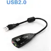 External USB Sound Card 71 Channel 3D Audio Adapter 35mm Headset Replacement for PC Desktop Notebook JK2008KD3278915