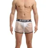 Boxer da uomo Lingerie PVC Trasparente Mutandine gay Allentato Intimo sportivo Costume da bagno Ropa Interior Hombre Boxer Calzoncillo LJ201156863