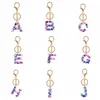 Letter keychain Alphabet keyring Chain Wristlet Semitransparent Colorful Pendant key chain Organizer Holder Cartoon Accessories LSK685