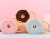 Donut-Kaffeetasse aus Porzellan, lustige Bürotasse, Witz, Süßigkeiten, Donuts, Kuchen, Keramiktassen, 580 ml, Weihnachten, Geburtstag, Party, Geschenk, Gastgeschenk