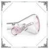 verre rose bong kitty bécher fond borosilicate conduites d'eau pipe à eau enivrant narguilés tube droit fumer livraison gratuite