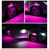 4 stks / partij Single Color Universal Car Light Auto Decoratieve Lamp Wiel Wenkbrauwlichten Sfeer Styling