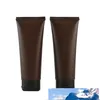 Empty Brown PE Soft Tube for Cosmetic Packaging 100ML Lotion Mask Cream Plastic Bottle Skin Care Squeeze Containers