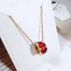 Hängsmycke Halsband Korean Titanium Steel Rose Gold Crystal Roman Numerals Mönster Halsband för Kvinnor Flickor Party Mode Smycken