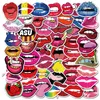 50Pack Sexy Lippen Stickers Cartoon Lip Print Graffiti Sticker Persoonlijkheid Bagage DIY Lady Lip Decals PVC Zoenen Foto's