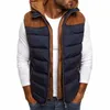 Cappotto invernale Gilet da uomo Giacca calda senza maniche Gilet casual Gilet di cotone Cappotto con cappuccio 5xl 4xl Taglia Piumino d'anatra Uomo S-5XL