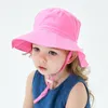 INS Bucket sun hat for kids Children quality floral Hats 16 colors baby girls fashion Grass Fisherman Straw hats9747478