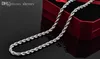 Necklace Twisted Rope Chain 4mm Wholesale 925 Silver Jewelry