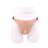 Silicone Pant Hide Penis Protect Crotch Fake Vagina Shape para crossdresser transgênero Travesti Sissy Dragqueen Stage Movie Prop291s