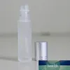 Groothandel leeg 10ml frosted glazen rollerball parfum flessen, lege cosmetische containers rollen op fles voor essentiële olie